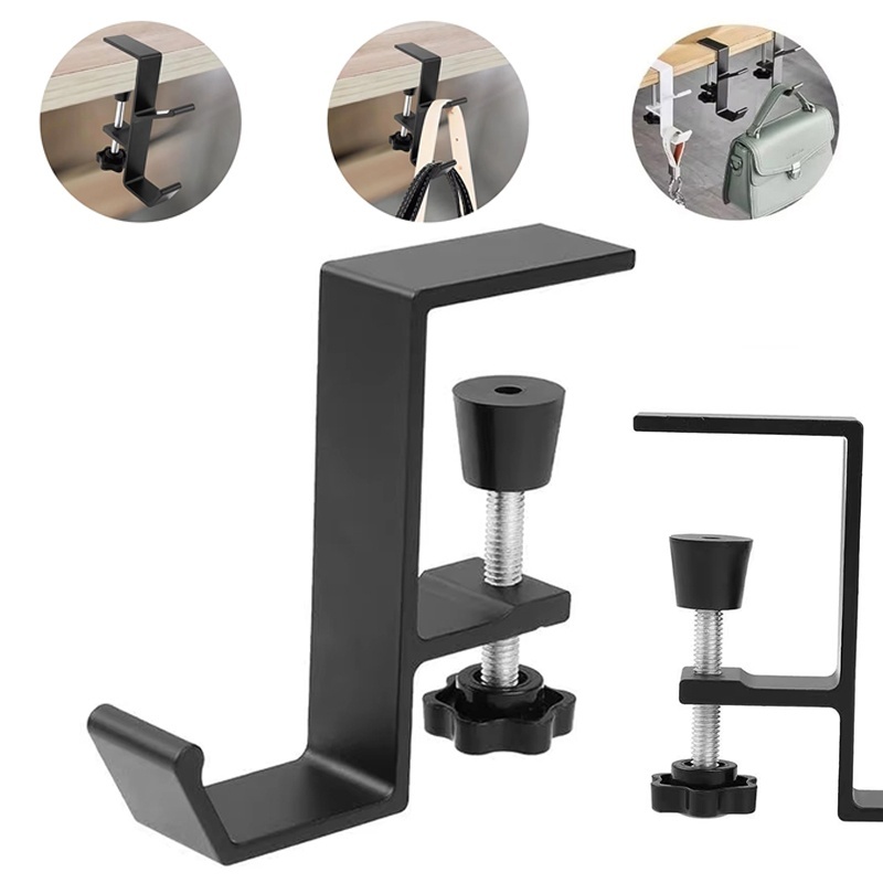 Desk Setup Desk - Punch-Free Multi-Functional Headphone Desk Edge Hook