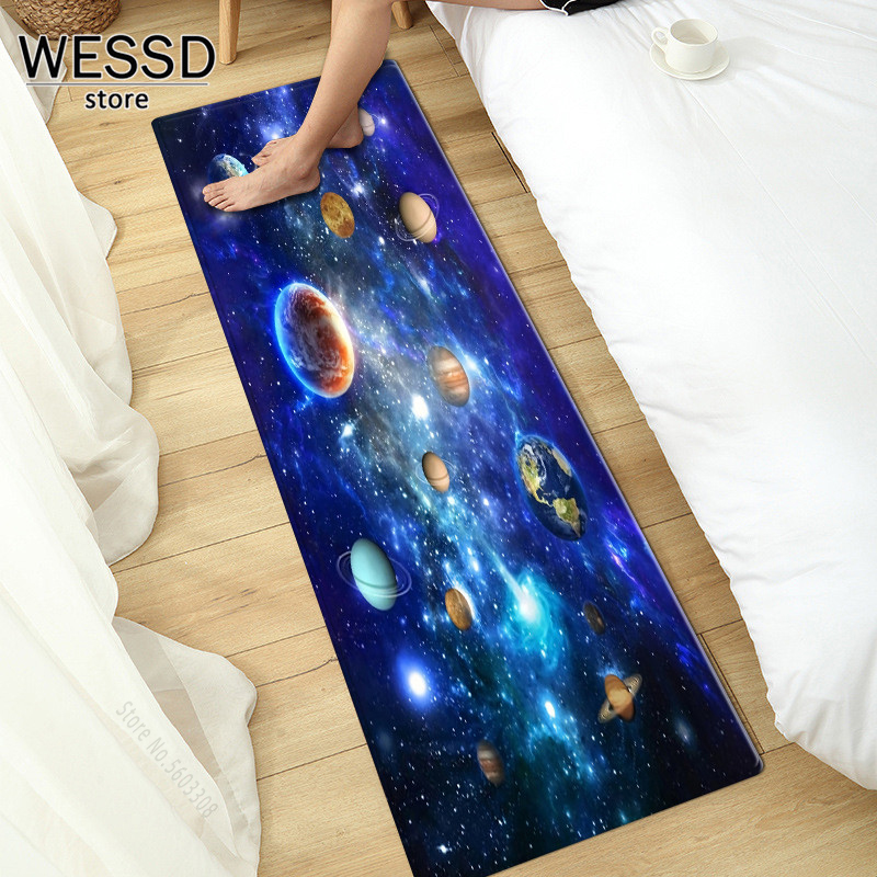 Desk Setup Girly - Kids Rug With 3D Planet Bed
