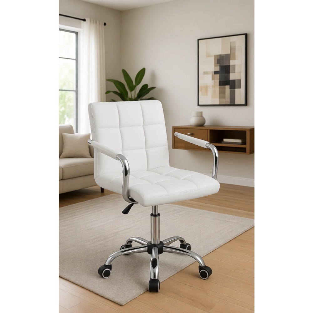 Desk Setup Height - Vanity Desk Chair - Tufted PU