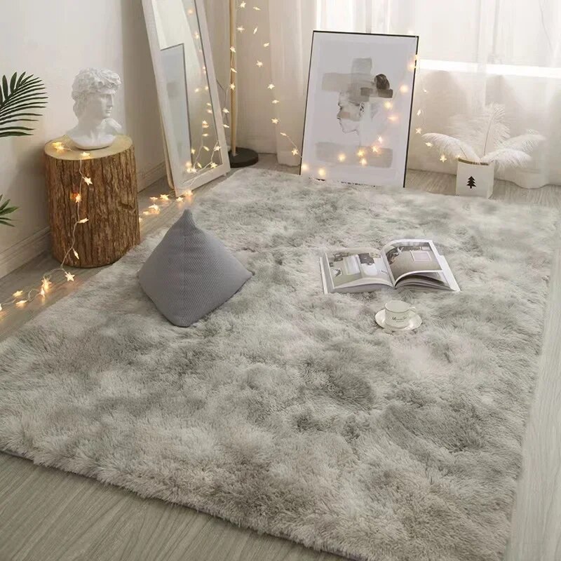 Desk Setup Girly - VIKAMA Silk Wool Rug Bedroom Carpet