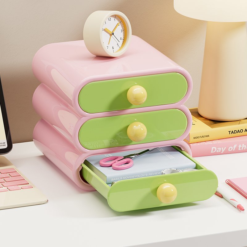 Desk Drawer Unit - Uforu Dopamine Desk Organizer, 3-Tier Drawer