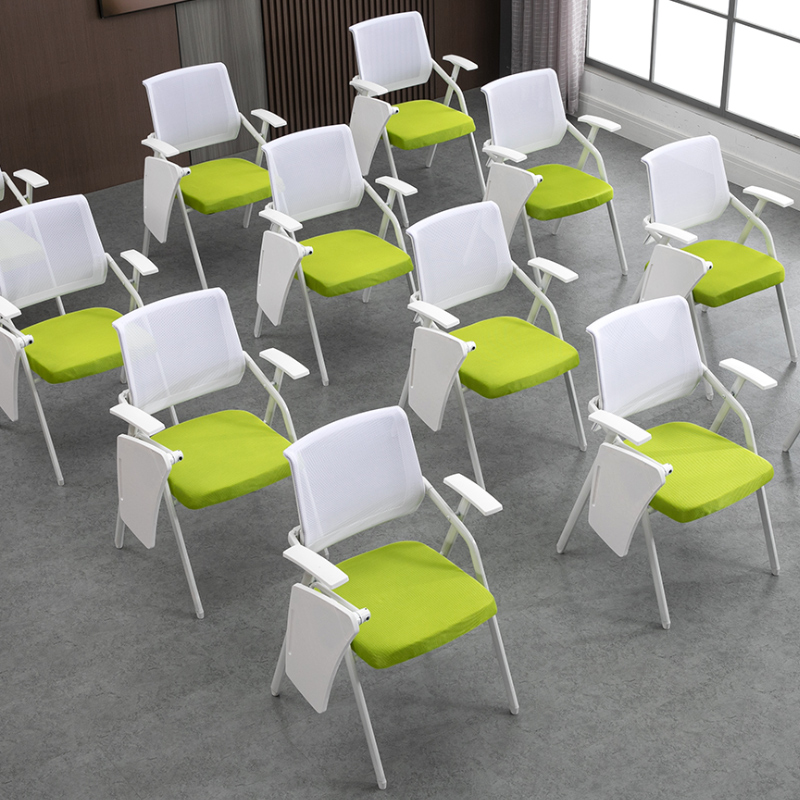 Desk Setup Office - Folding Training Chair with Desk Board,