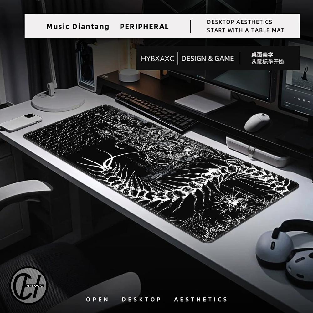 Black White Cybersigilism Desk - Desk Setup Mat ulasan dan harga