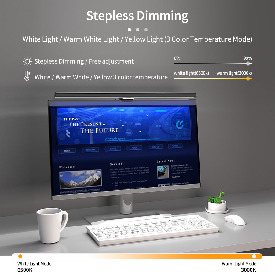 50cm Computer Monitor Light Ba - Desk Setup Lamp ulasan dan harga