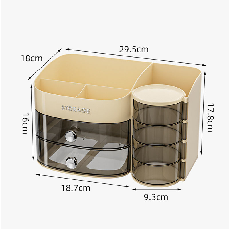 360 Degree Rotating Makeup Bru - Desk Drawer Unit ulasan dan harga