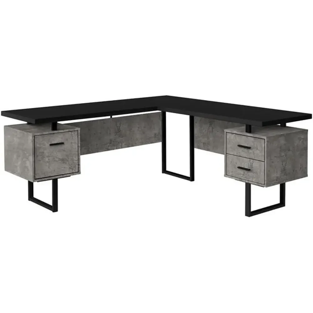 L-Shaped 70 Computer Desk with - Desk Setup Office ulasan dan harga
