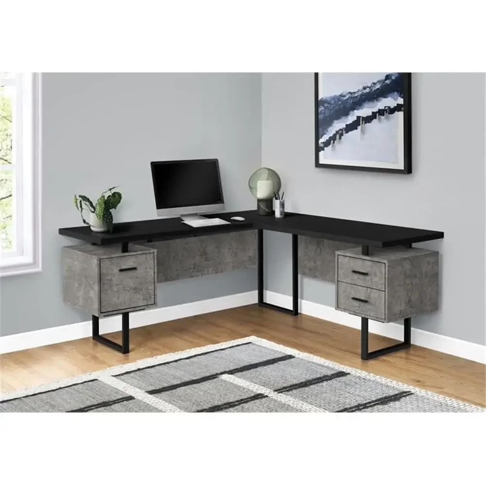 L-Shaped 70 Computer Desk with - Desk Setup Office ulasan dan harga