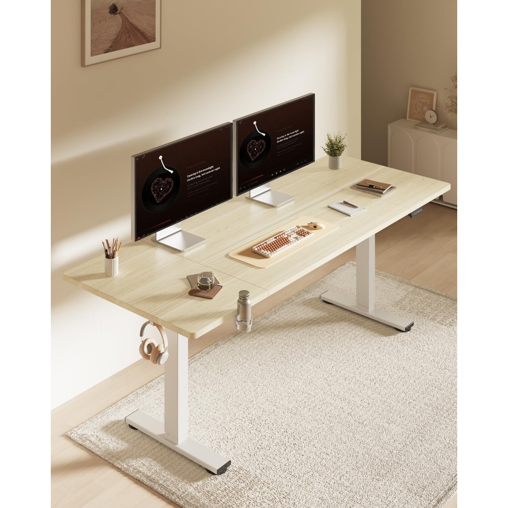 FLEXISPOT 63x32 Inch Electric  - Desk Setup Office ulasan dan harga