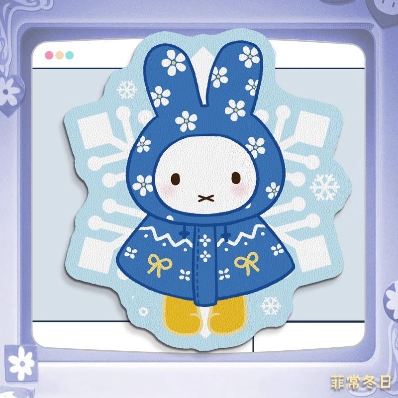 Anime Miffy Leather Mouse Pad  - Desk Setup Mat ulasan dan harga