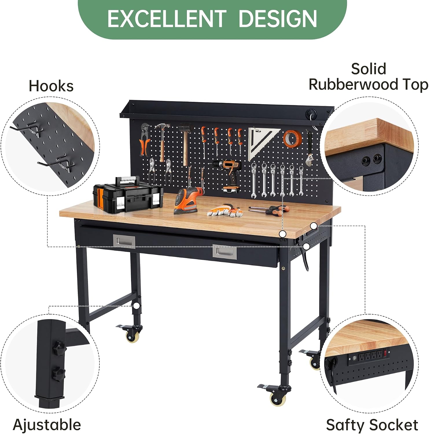 Tacleekii 48x24inch Adjustable - Desk Drawer Unit ulasan dan harga