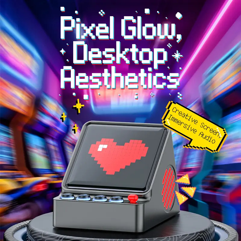 Retro Pixel Art Programmable L - Desk Setup With Speakers ulasan dan harga
