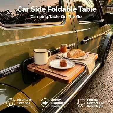 Outdoor Camping Picnic Car Sid - Desk Setup Wood ulasan dan harga
