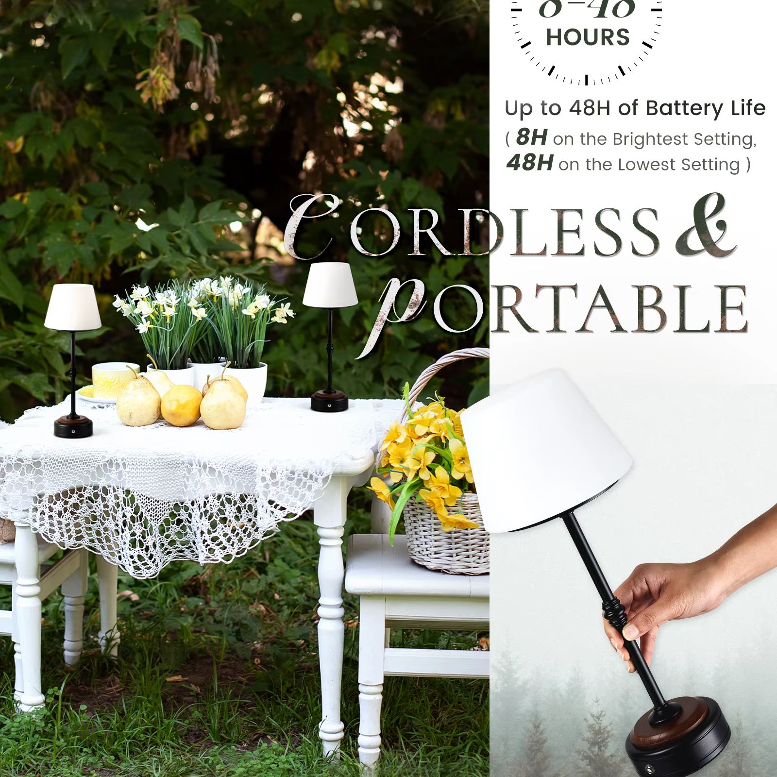 Cordless Table Lamps Set of  5 - Desk Setup Lamp ulasan dan harga