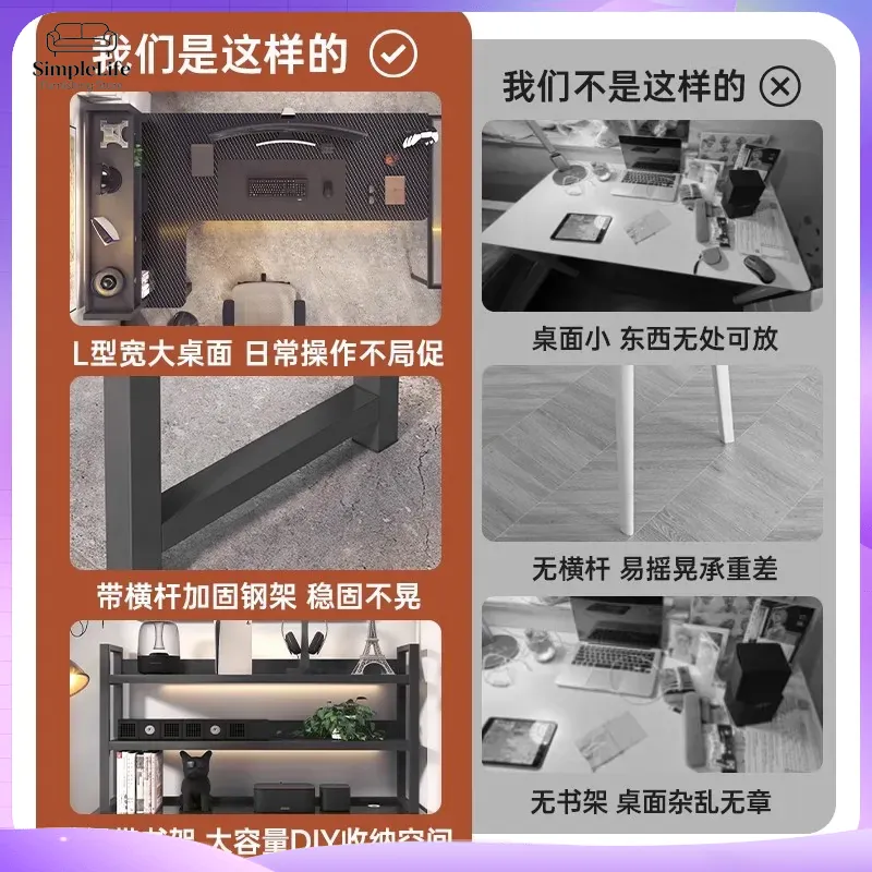 Corner Gaming Desk Computer De - Desk Setup Office ulasan dan harga