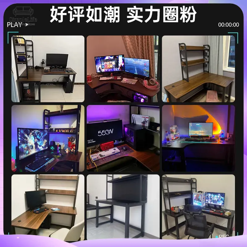 Corner Gaming Desk Computer De - Desk Setup Office ulasan dan harga