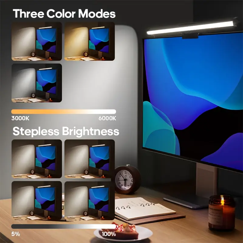 RGB Monitor Light Bar Strip Ey - Desk Setup Lamp ulasan dan harga