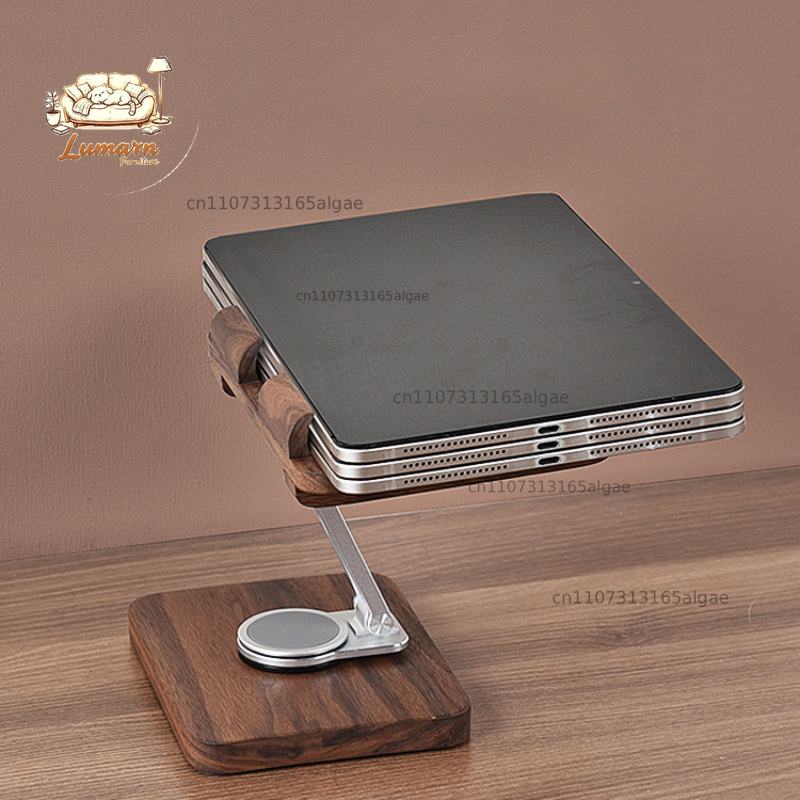 Black Walnut iPad Stand with 3 - Desk Setup With Ipad ulasan dan harga