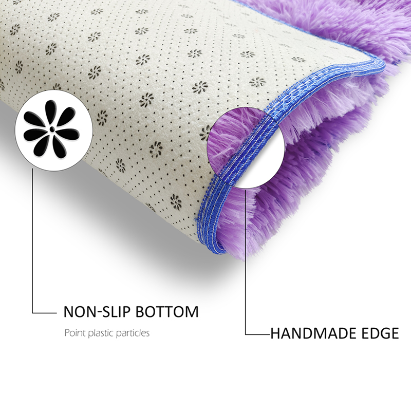 Solid Fluffy Rugs For Bedroom  - Desk Setup Girly ulasan dan harga