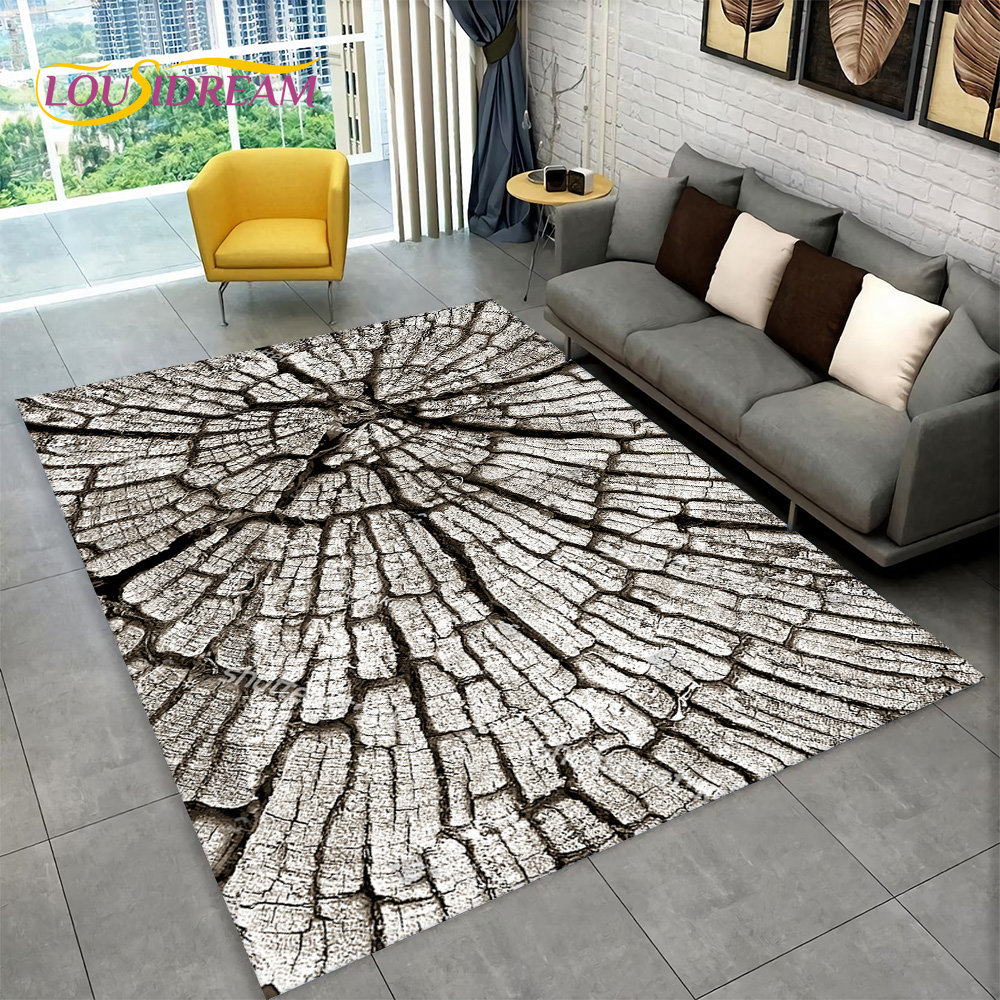 3D Wood Grain Retro Area Rug L - Desk Setup Girly ulasan dan harga
