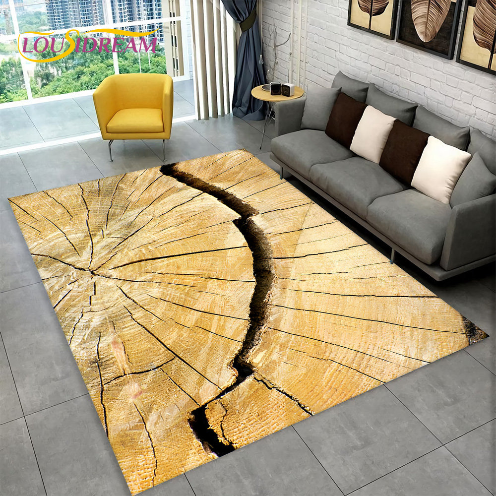 3D Wood Grain Retro Area Rug L - Desk Setup Girly ulasan dan harga