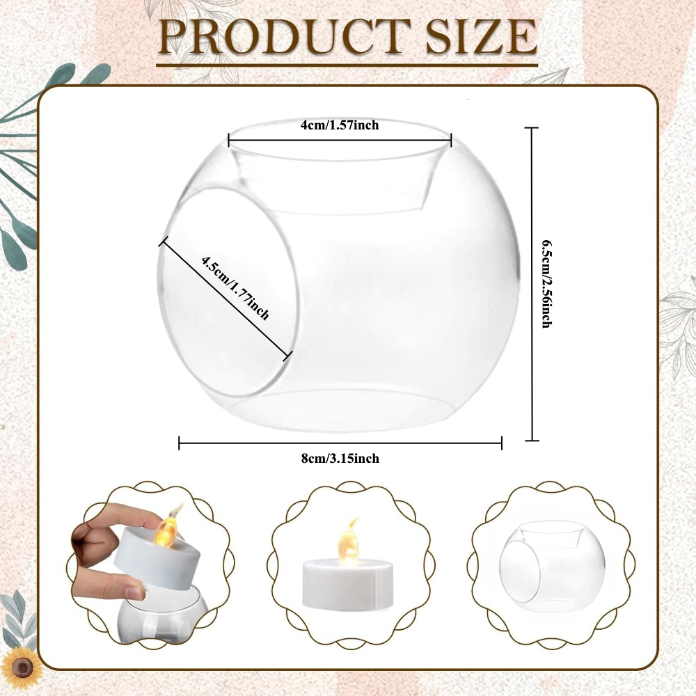 6/12pcs Glass Round Hollow Can - Desk Setup Lamp ulasan dan harga