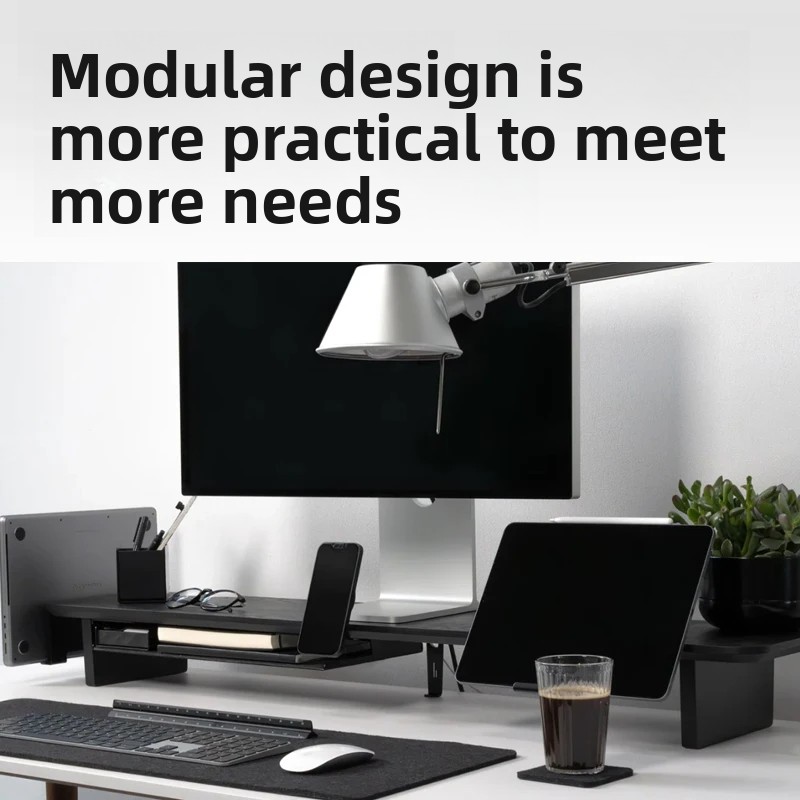 Solid Wood Monitor Riser Stand - Desk Setup Office ulasan dan harga