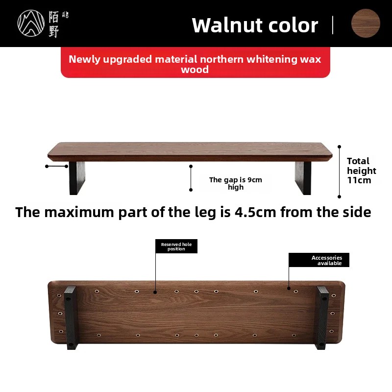 Solid Wood Monitor Riser Stand - Desk Setup Office ulasan dan harga