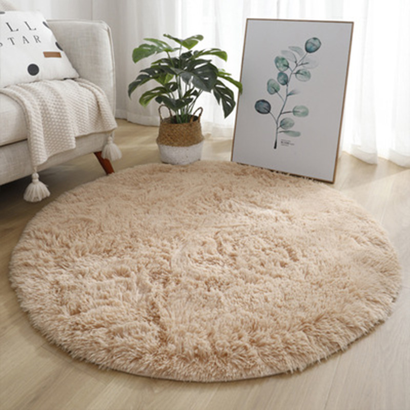 Super Soft Plush Round Rug Mat - Desk Setup Girly ulasan dan harga