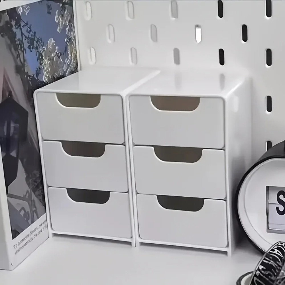 Chic 3-Tier Desk Organizer wit - Desk Drawer Unit ulasan dan harga