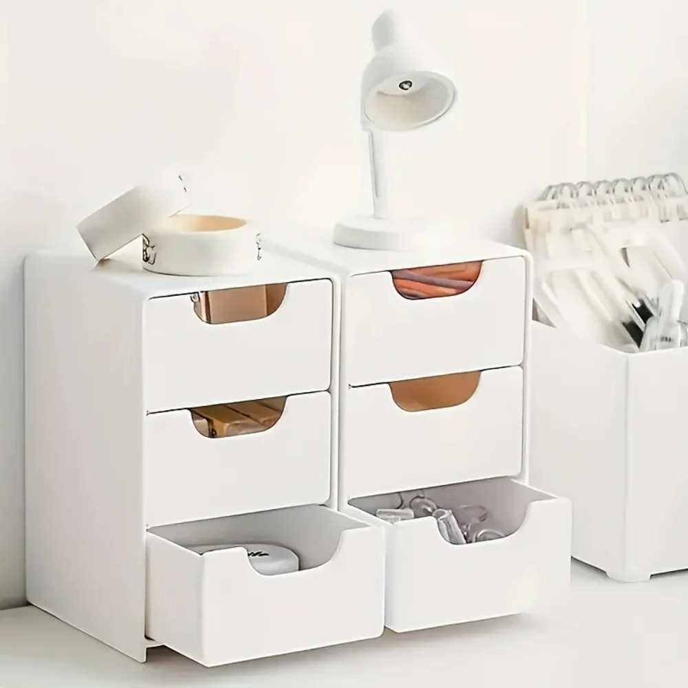 Chic 3-Tier Desk Organizer wit - Desk Drawer Unit ulasan dan harga