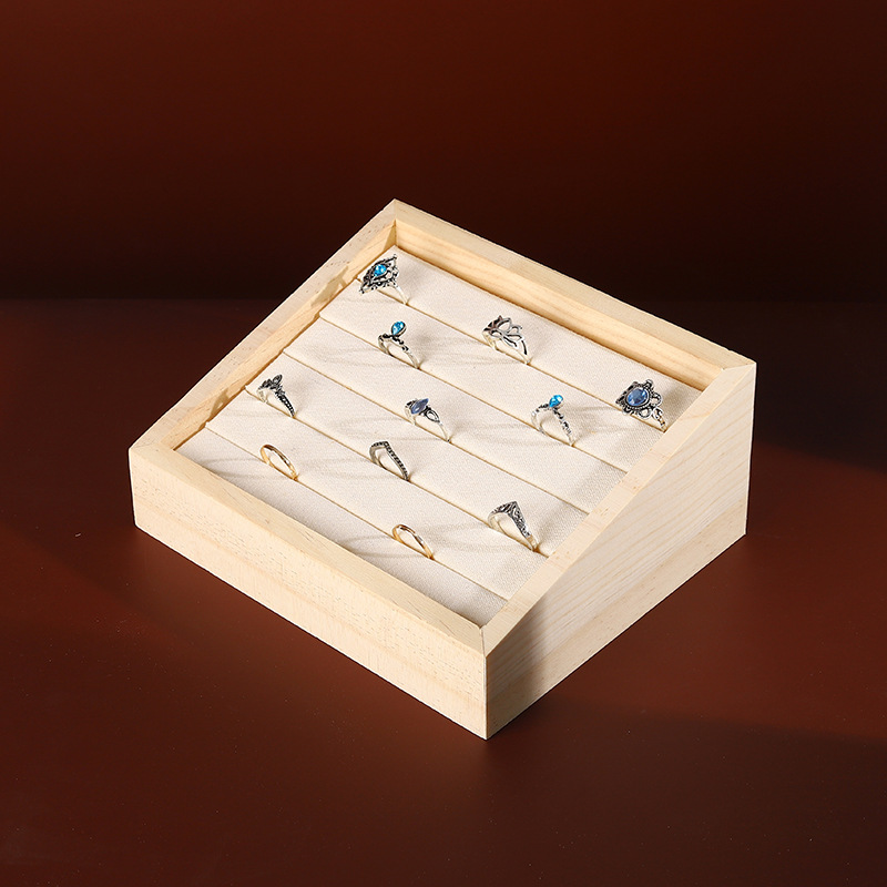 1pc Wood Jewelry Display Tray  - Desk Setup Wood ulasan dan harga