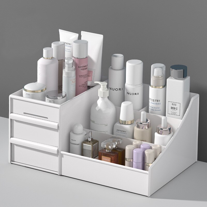 1PC White Plastic Makeup Stora - Desk Drawer Unit ulasan dan harga