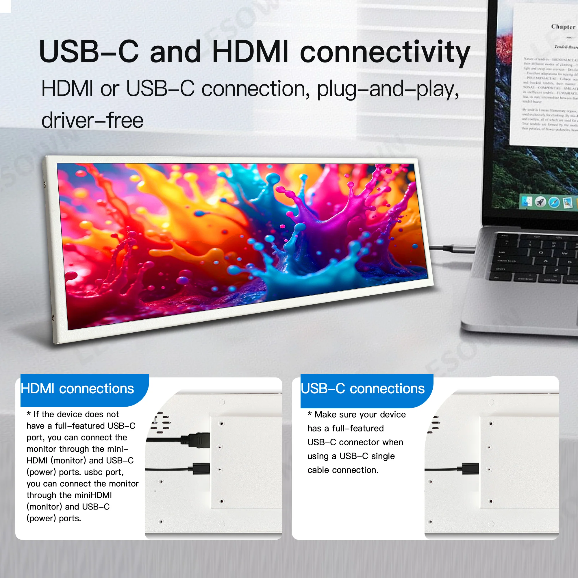 LESOWN 12.3 Inch VESA Mount Ba - Desk Setup One Monitor ulasan dan harga