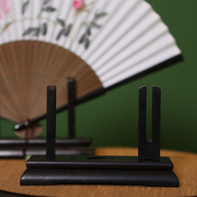 Vintage Art Style Folding Fan  - Desk Setup Wood ulasan dan harga