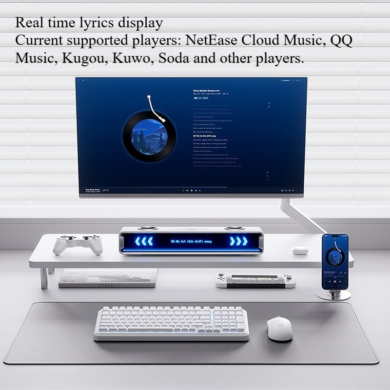 K20 GT Full Screen Subtitle Sp - Desk Setup With Speakers ulasan dan harga