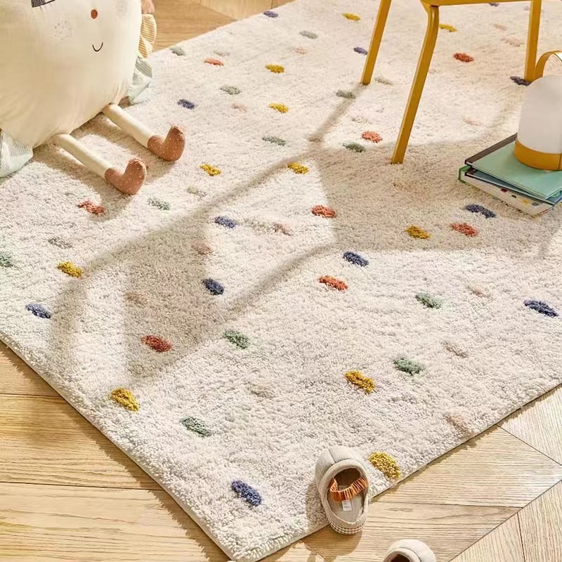 Children Furry Carpet Spotted  - Desk Setup Girly ulasan dan harga